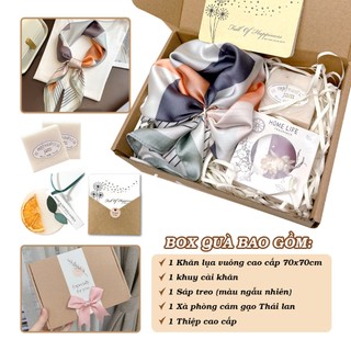 Qùa tặng cao cấp set quà tặng khăn lụa cực sang trọng tặng Mẹ tặng bạn gái nhân dịp lễ20/10 8/3 14/2 LT04