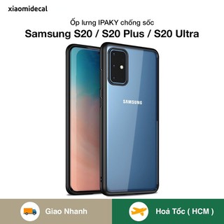 Ốp lưng IPAKY Samsung S20 / S20 Plus / 20 Ultra viền TPU, mặt lưng trong, mỏng và nhẹ