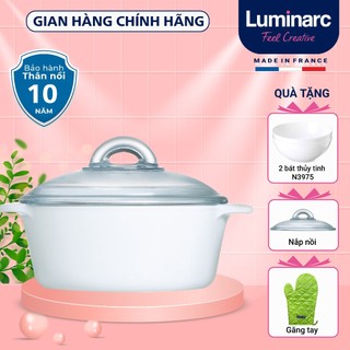 Nồi thủy tinh Luminarc Blooming 1L C6315 dùng bếp ga, hồng ngoại, bảo hành 10 năm, sản xuất tại Pháp | Hàng chính hãng