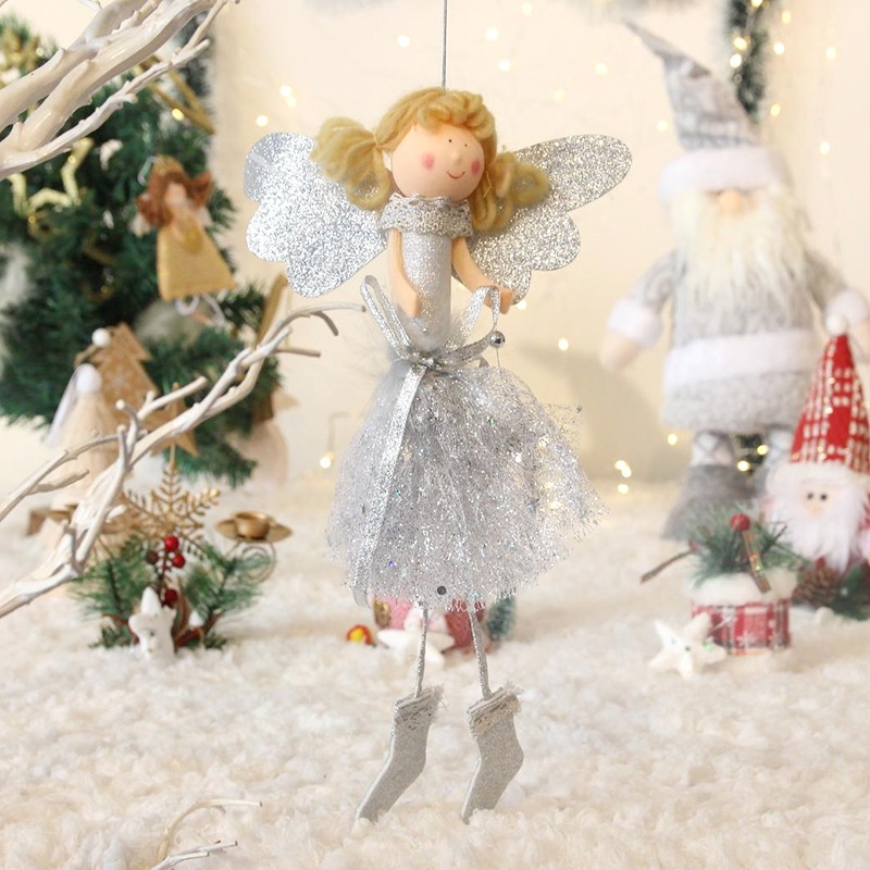 Bé Gái Bạc VB47 Treo Cây Thông Noel Phụ Kiện Trang Trí Giáng Sinh (Ngẫu Nhiên Mẫu)