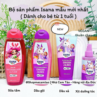 Sữa tắm - Gội xả & xịt dưỡng tóc Isana bé gái hàng Đức