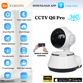  XiaoMi V380 Q6 Pro CCTV Kết nối Wi-Fi với điện thoại   Camera An Ninh HD 1080P   Giám Sát IP 