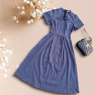đầm công sở nơ cổ thiết kế