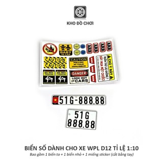 Mô hình biển số xe ô tô tỉ lệ 1:16, 1:12, 1:10 (Đồ chơi mô hình)