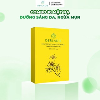 Combo 10 Mặt Nạ Derladie Witch Hazel Mask Pack Giảm Mụn, Dưỡng Sáng Da 30ml x 10