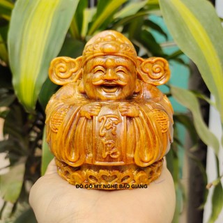 Tượng Thần Tài gỗ huyết long