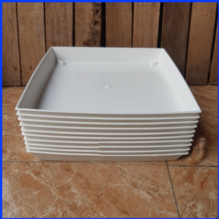 combo 10 đĩa lót chậu nhựa vuông trồng cây v32 đường kính 31cm (đế lót chậu nhựa)