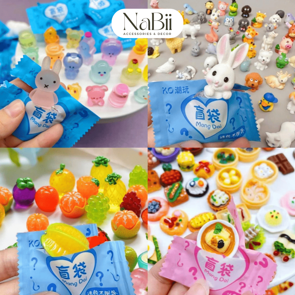 Túi Mù Dạ Quang Charm Chai, Đồ Ăn, Blind Bag, Túi bóc Kẹo Bí Mật Phát Sáng test Nhân Phẩm cho bé