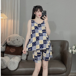 Bộ đồ đùi bầu và sau sinh bigsize chất lanh lụa cực mát