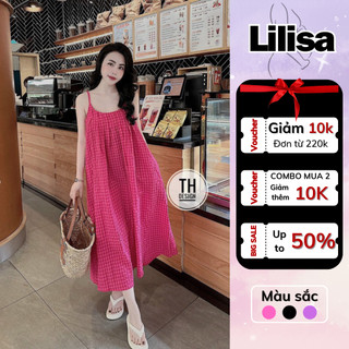 Váy bầu đẹp LILISA, đầm bầu dáng babydoll thiết kế 2 dây xếp ly thoáng mát, mặc đi biển, đi chơi siêu xinh xắn