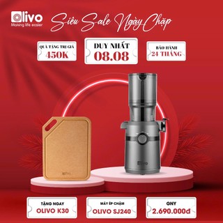 Máy ép chậm olivo sj240 200w khoang tiếp lớn, giải pháp hoàn hảo cho việc ép kết hợp trái cây rau củ