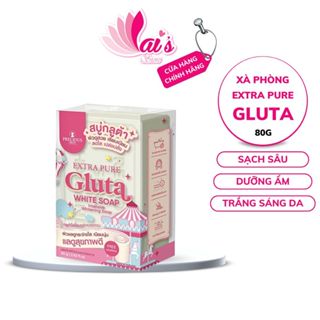 Xà Phòng Tắm Trắng Extra Pure Gluta White Soap Thái Lan 80g Dưỡng Trắng Da, Mịn Màng, Sạch Sâu, Trẻ Hoá, Giảm Thâm Nám