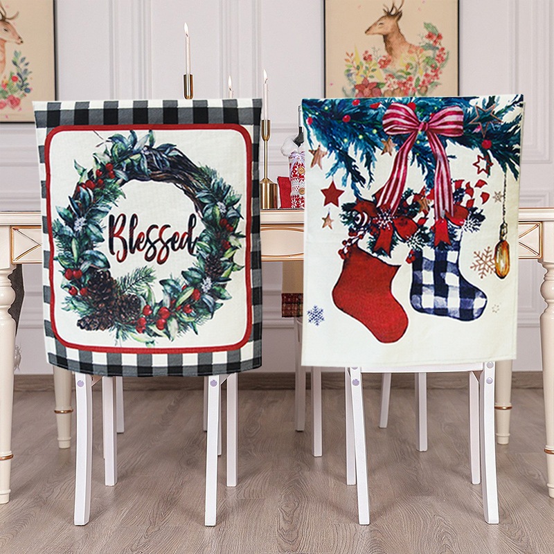Bọc Lưng Ghế Vintage N34 Trang Trí Giáng Sinh Noel