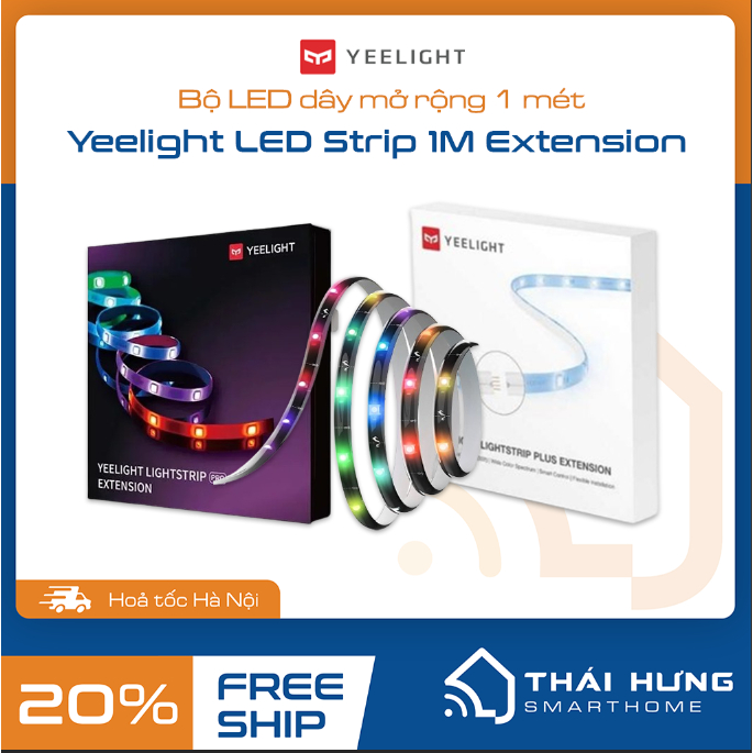 Bộ mở rộng Yeelight Lightstrip/ Pro Extension 1M nối dài. Tối đa nối thêm 10M