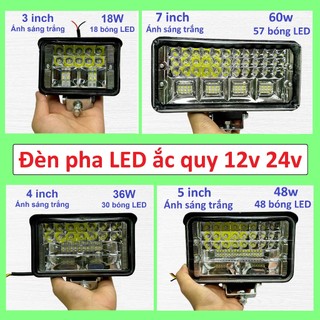 [Freeship] Đèn pha LED bình ắc quy điện áp 12v 24v trợ sáng máy cày, máy gặt, xe công nông, tải dài, tàu ghe, xà lan