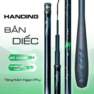 Cần câu tay Nhất Hào Hắc Khanh bản diếc 3H tặng kèm ngọn phụ.