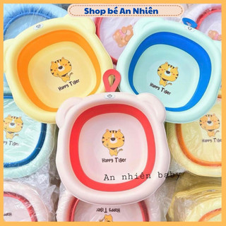 Chậu rửa mặt gấp gọn cho bé- chất liệu nhựa silicon an toàn cho bé tiết kiệm diện tích