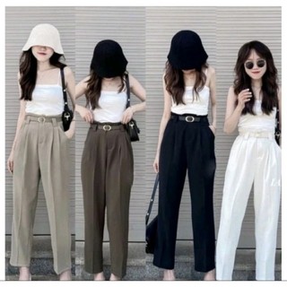 Quần tây học sinh nữ quần baggy học sinh lưng cao