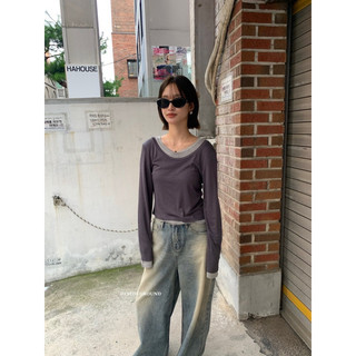 /𝙇𝙞𝙣𝙝𝙖𝙣𝙤𝙛𝙛𝙞𝙘𝙞𝙖𝙡/ ÁO THUN TRƠN LAYER I MISS LINENE 70319🇰🇷