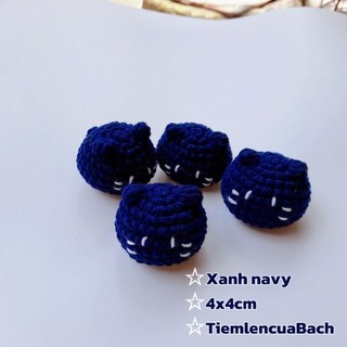 Móc khóa mèo mini 4cm bằng len handmade