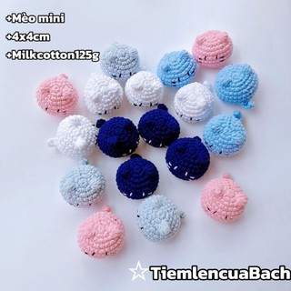 Móc khóa mèo mini 4cm bằng len handmade