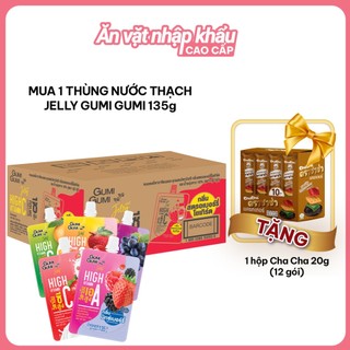 [MUA 1 THÙNG TẶNG 1 HỘP CHA CHA 20G]Thùng 36 Túi Nước Thạch Jelly Gumi Gumi Thái Lan Mix Các Vị