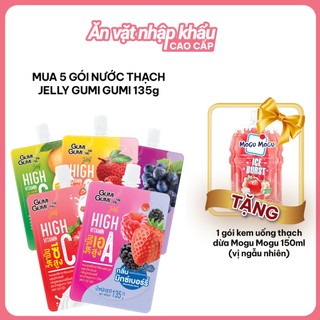 [MUA 5 GÓI TẶNG 1 GÓI KEM UỐNG MOGU ] Túi Nước Thạch Vitamin Jelly GUMI GUMI Thái Lan (Túi 135g)