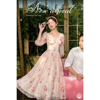 Váy cổ v ly bung xoè lep design house hs02v102971h2