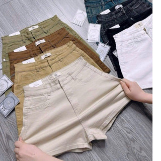 Quần short jean gấp lai co giãn lưng cao bigsize,quần jean đùi