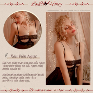 Váy Ngủ 2 Dây Sexy Xuyên Thấu Có Gọng Nâng Ngực, Đầm Ngủ Ren Hở Lưng Gợi Cảm Quyến Rũ Rs- 23