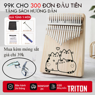 Đàn Kalimba TRITON PS17501 -17 Phím BST MÈO PUSHEEN SIÊU CUTE - Thump Piano Classic Finger Chromatic