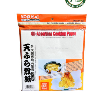 Giấy thấm dầu thực phẩm Kokusai Nhật Bản thấm hút dầu đồ chiên rán nhà bếp gói 20 tờ/gói