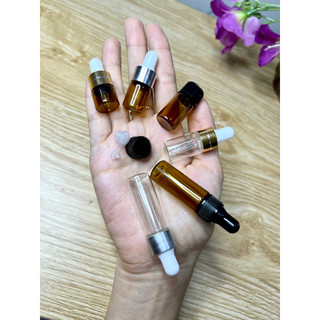 Chai chiết mini 1ml 2ml 3ml 5ml với nắp bóp và nắp vặn phù hợp đựng serum , tinh chất , TCA ,..