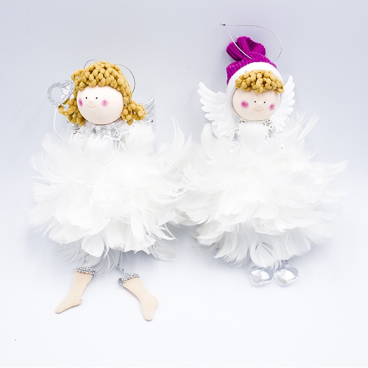 Búp Bê Thiên Thần Lông Vũ VB50 Treo Cây Thông Noel Phụ Kiện Trang Trí Giáng Sinh