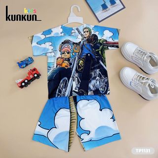 Quần áo trẻ em Kunkun Kid chất thun lạnh co giãn 4 chiều in 3D TP1131 size đại từ 10-60kg