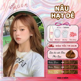 Set Thuốc nhuộm tóc Lavox màu NÂU HẠT DẺ ,phủ bạc ,không tẩy tóc, Thuốc nhuộm tóc tại nhà Moon Hairs