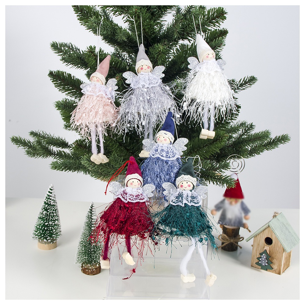 Bé Mặc Váy Tua Rua VB52 Phụ Kiện Treo Cây Thông Noel Trang Trí Giáng Sinh