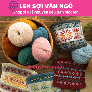  Len Susan ALPACA đan móc đồ thu đông thú bông  cuộn 50gr   26287  