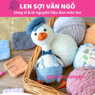  Len bông xù Xiaoke sợi 3mm  cuộn 50gr   26296  