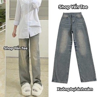 Quần ống rộng nữ màu ánh xám bụi bặm xu hướng 2025 Yến Tee , mặc đi học, đi chơi đều xinh