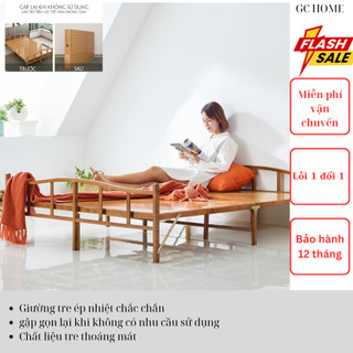 Giường Gấp Gọn Văn Phòng Tre, chõng tre xếp đa năng tiện lợi chung cư bệnh viện. Không mối mọt. Kích thước 100x197cm