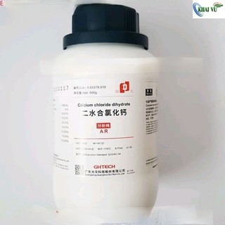 Calcium chloride dihydrate CaCl2 .2H2O lọ 500g canxi clorua TINH KHIẾT