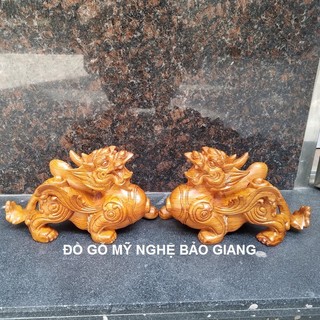 Cặp tỳ hưu gỗ hương dài 20 cm