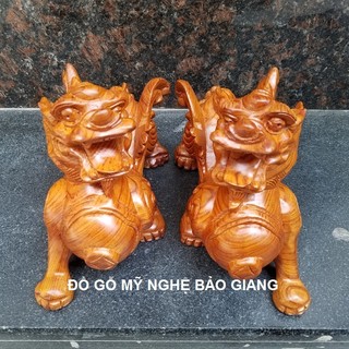 Cặp tỳ hưu gỗ hương dài 20 cm