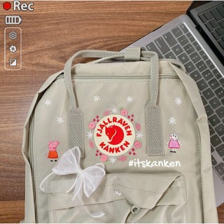 Balo Kanken Unisex Thêu Tay Hàng Sẵn Ship Hỏa Tốc