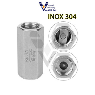 Van 1 chiều khí nén cv inox 304 cv01 cv02 cv03 cv04, ren 9.6 13 17 21