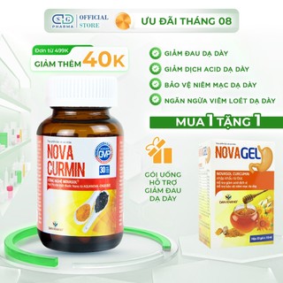 Viên uống tinh chất nghê hỗ trợ giảm đau dạ dày tá tràng Novacurmin Hủ 30 viên
