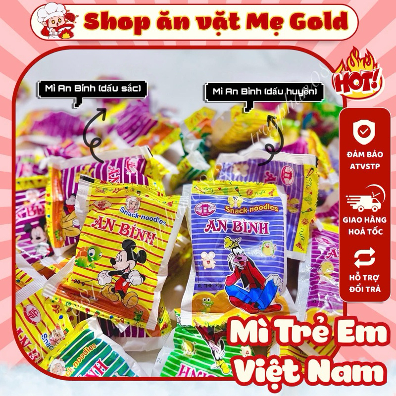 [Bịch ~50 gói] Mì tôm trẻ em ăn liền, mì trẻ em tẩm vị