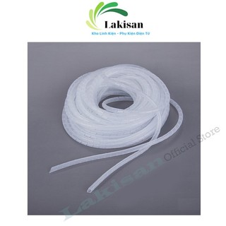 [1 mét] Dây xoắn bảo vệ dây điện - Bảo vệ dây cáp sạc điện thoại size 4mm - 6mm. Màu đen và trắng