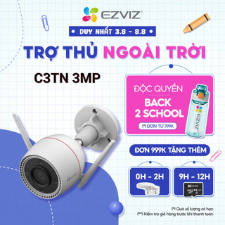 [Nhập ELEZ15 giảm 10%] Camera WI-FI EZVIZ C3TN 3MP (2K), Ngoài Trời, Đàm Thoại 2 Chiều, Ghi Hình Màu, Còi & Đèn